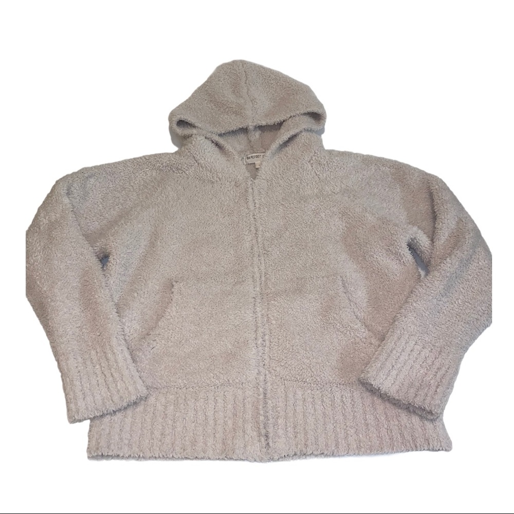 Barefoot Dreams Zip Up Medium Beige Tan Brown